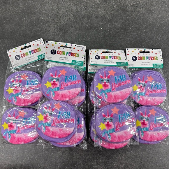 Set of 24 Llama Unicorn Coin Purse Party Favors - Picture 2 of 5